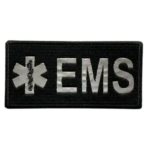 Reflective EMT EMS Paramedic Medic Patch [Hook” Fastener - 4.0 X 2.0 -RE5]