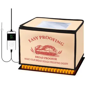 Folding Bread Proofing Warming Box with 50 ° F to 113 ° F Temp Control & 12H Timer, Dough Heater Warming Box - 16 x 12 x 10 IN Large Container Proving Drawer for Bread - sourdough Proofing Boxs Heated Durable Solid Plastic Airtight Food Storage