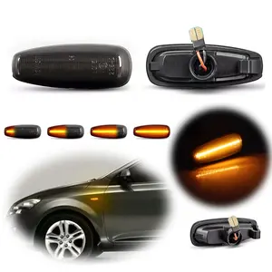 2pcs Sequential Smoked LED Side Marker lamps Lights Turn Signal for Hyundai Elantra Kia Rio,Replace OEM 923032H000, 923033L100, 923102H000, 923113L100, 92303-3L100