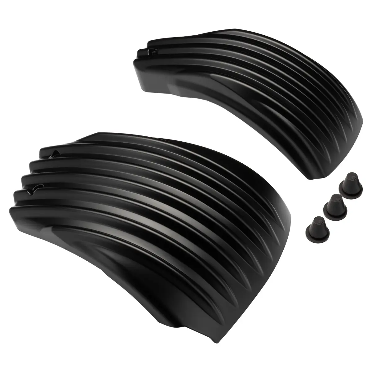 Unpainted Ribbed Battery Covers for Harley® Softail '18-'25