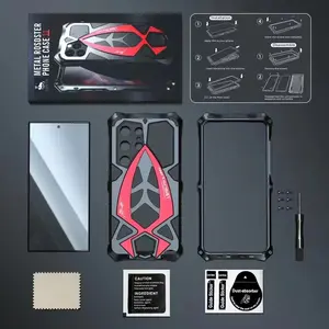Shockproof Armor Metal Phone Case For iPhone 17 16 Pro Max 14 15 Inclusive Protection Phone Cover For Samsung S23 S22 S24 S25 Ultra