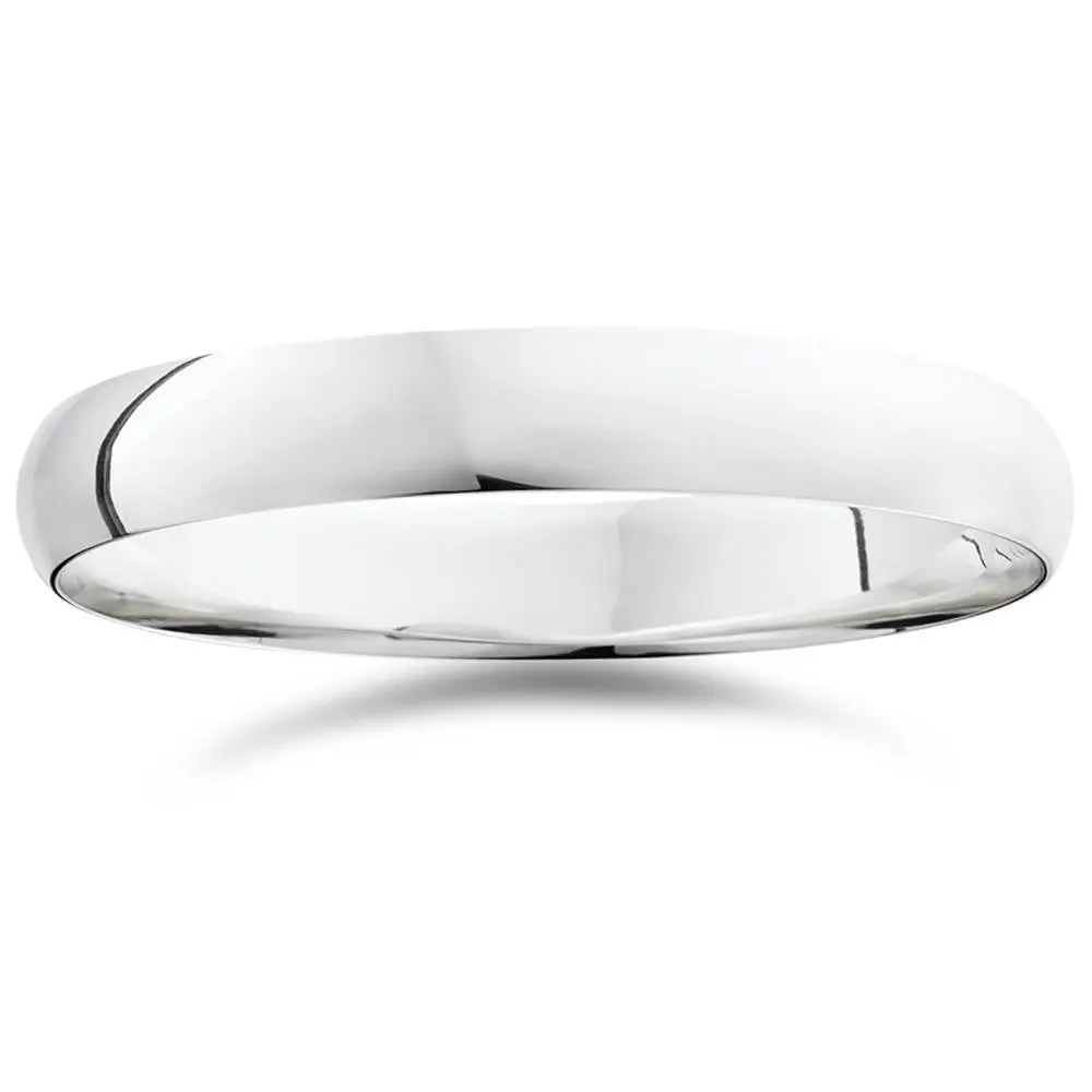 4mm Dome High Polished Wedding Band 950 Platinum 4mm Dome High Polished Wedding Band 950 Platinum