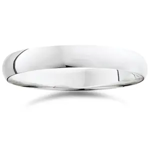 4mm Dome High Polished Wedding Band 950 Platinum