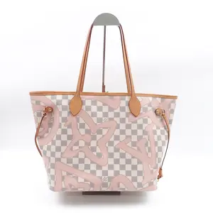 Pre-owned Louis Vuitton Coated Canvas Shoulder Bags Neverfull MM Damier Azur Shoulder Bag T10382911