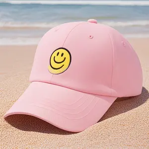 KHB48 Smile Face Toddler Baseball Cap Boy Baseball Hats Girls Washed Funny Hats Adjustable Cute Caps for 3-12 Years…