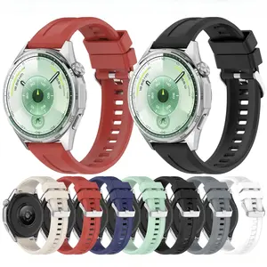 2 Pieces of Sports and Leisure Business Silicone Watch Straps Suitable for Huawei Watch GT6 46MM Smart Watch Accessories Smart Wearables (excluding Watch) 22mm/2.2cm/0.866inch (universal Dial Size)