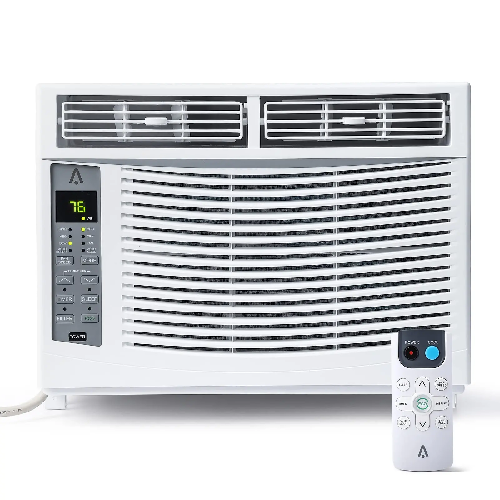 Smart Window AC with WiFi and App Control, Energy Efficient Cooling for Small Rooms, Remote and Timer Functions, Easy Mounting Kit Included