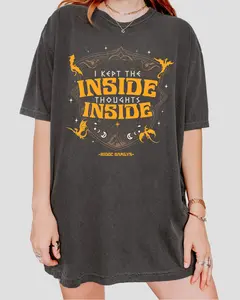 I Kept The Inside Thoughts Inside Shirt, Ridoc Gamlyn Quote, Dragon Rider Shirt, Quest Squad Shirt, Fourth Wing Book Merch