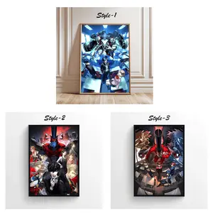 Persona 3, 4, 5 Bundle Art Poster Unframed, Investigation Team, Phantom Thieves Anime, Anime Manga Wall Art Decor, Gift For Fans A Soft Tone Aesthetic Poster