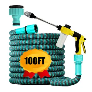 Garden Hose High Pressure Long Pole Foam Gun Magic Hose Car Wash Garden Irrigation Supplies No Twist 25ft-50ft-75ft-100ft