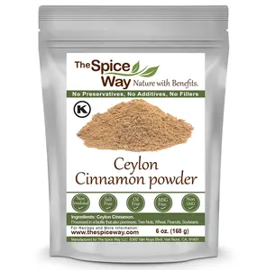 The Spice Way True Cinnamon Ceylon Powder - No Preservatives, No Additives, No Agents, No Irradiation, Non-GMO Flvor