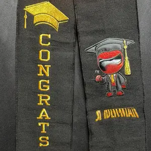 S Graduation Stole / Sash with Embroidered Congrats Design for Special Occasions