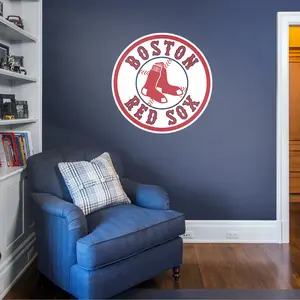 Boston Red Sox - RealBig Circle Logo Collection - Official MLB - Reusable Vinyl Wall Decals Decor Decorative