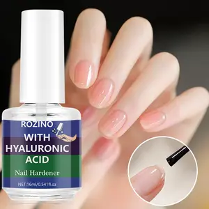 Rozino Hyaluronic Acid Nail Strengthening Polish 16ML, Contains Hyaluronic Acid & Keratin, Reinforces Weak Nails, Improves Breakage, Glossy Finish