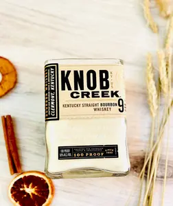 Bourbon candle - Knob Creek - Old Fashioned Scent -  liquor bottle candle - soy wax
