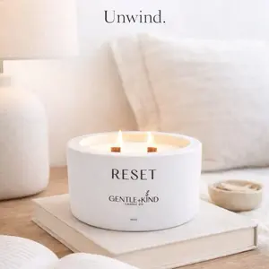 Reset Candle | Home Decor | Minimalist Candle | Soy Coconut Wax | Hand Poured Candle | Lifestyle Candle | Scented Candle | TikTok Candle