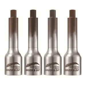 4-Piece Eyebrow Styling Kit - Eyebrow Makeup, Long-Lasting Waterproof And Quick-Drying Gel, 4 Colors With Brush Applicators, 3D Natural Wild Look, Suitable For All Skin Types In Brown Tones.