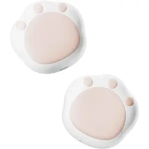 Hand Warmers Rechargeable, 2 Pack Cute Cat Paw Design 3 Levels Magnetic Electric Pocket Heater, Reusable Portable Hot Hands Stocking Stuffers Gifts for Women Men Cat Lover