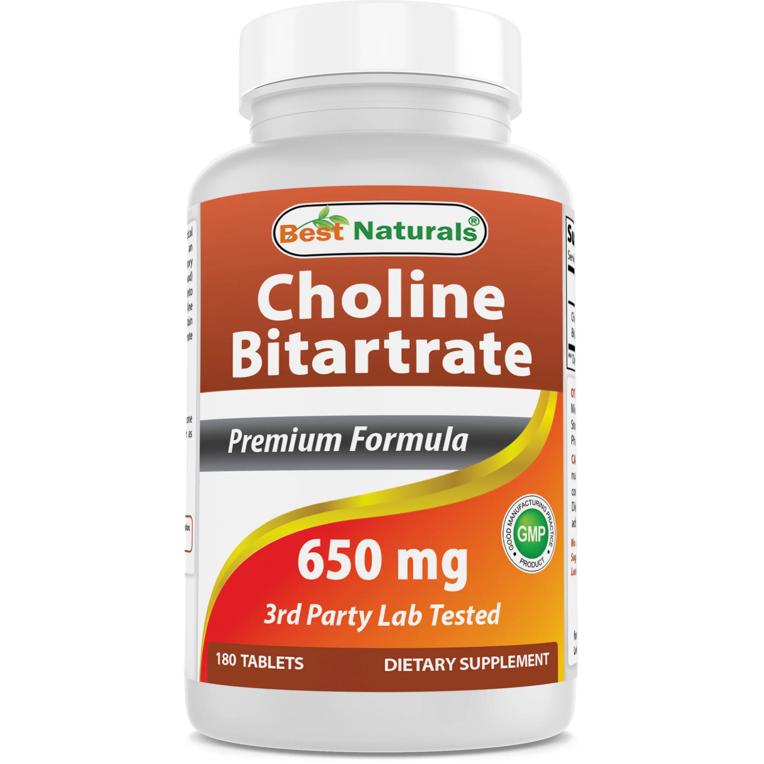 Best Naturals Choline 650 mg 180 Tablets Best Naturals Choline 650 mg 180 Tablets