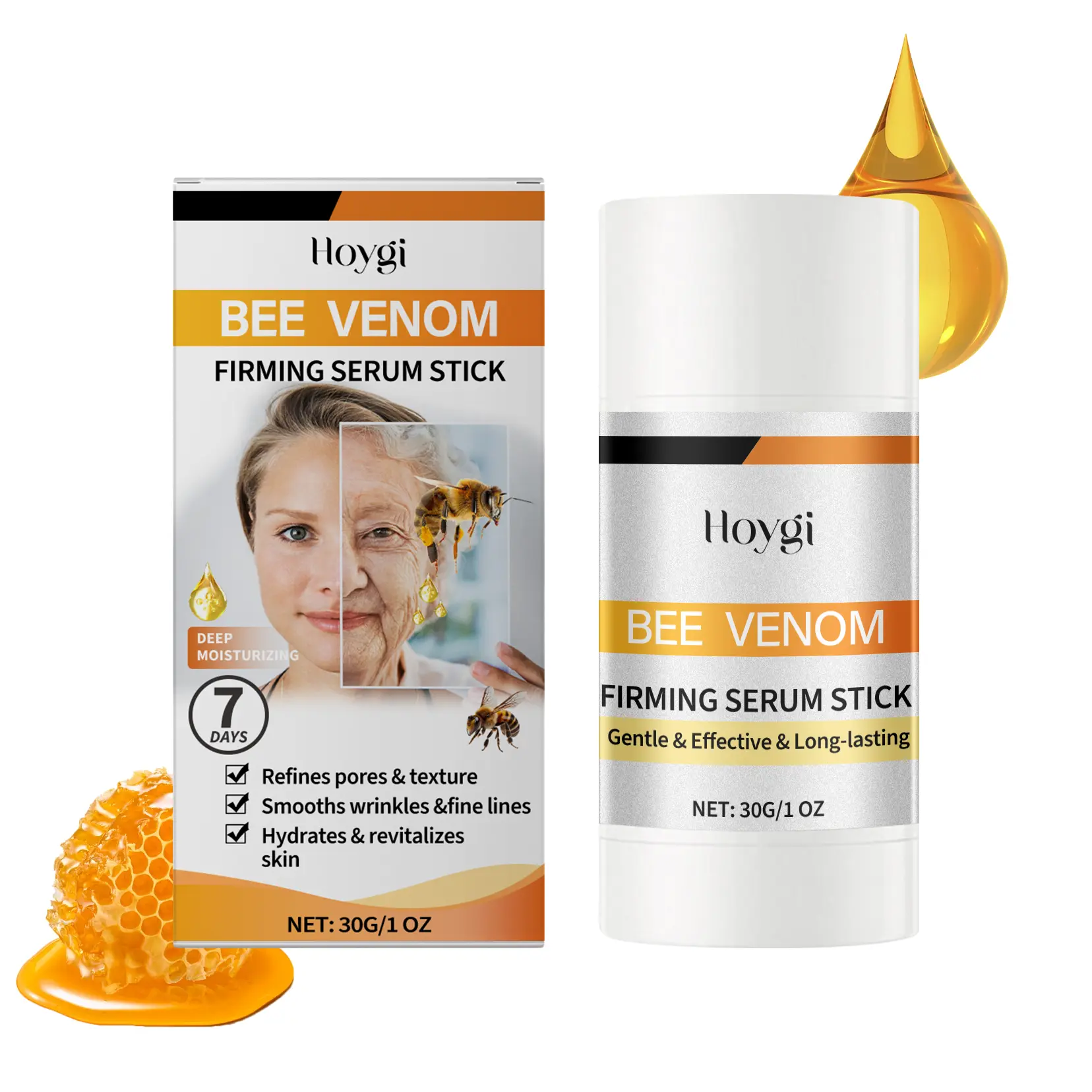 Bee Venom Firming Serum Stick, Nourish and Improve Skin Elasticity, Moisturize and Moisturize Facial Firming Skin Care Serum