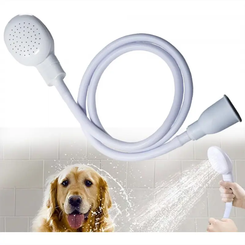Sink Spray Rubber Hose,Portable Sink hose Attachment for Faucet,Hand Held Shower Head Sprayer for Bathing Baby,Pets,Washing Hair,Rinsing Vegetables Dog Wash Sprayer (A-white)