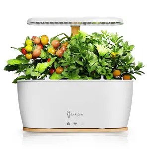 Smart Indoor Herb Garden Planter - large Indoor Garden Growing System Kit with Adjustable LED,APP & WiFi Controlled,Smart Gardening System for Kitchen, Home Vegetable Growing kit