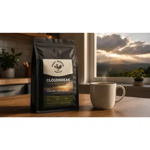Cloudbreak (Tanzania single-origin) Artisan roasted coffee beans. We don't roast until you order to ensure we get the freshest coffee right to your doorstep