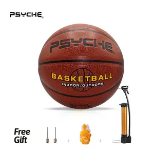 PSYCHE Indoor Outdoor Street Basketball Composite Leather Official Regulation Size 7 With Pin&Pump&Net
