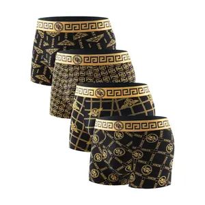 4 Pieces of Men's Underwear Soft Comfortable Healthy Men's Boxer Briefs Trendy Domineering Fashion High Quality Men's Pants