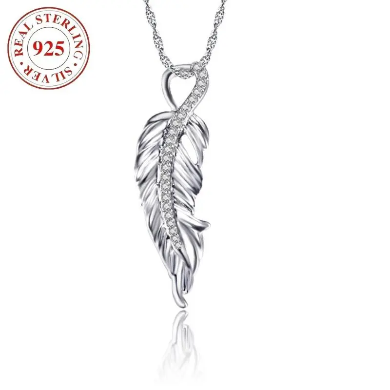Minimalist Feather Pendant Necklace - Dainty Collar Chain, Fashion Costume Jewelry Accessory gift