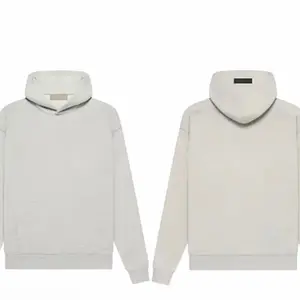 Men's Oversized Hoodie - Soft Casual Streetwear  Trendy Light Gray Pullover for Daily Wear