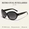 Women's Vintage Chic Oval Sunglasses, UV400 Protection Lightweight Shades for Driving & Daily Street Wear, Ideal Gift