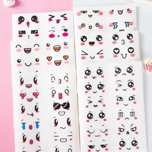 6pcs Transparent Stickers - Fun Smiling Faces & Egg Designs, Colorful Paper Stickers for Creative Decor, Easter Party Gifts, Computer & Accessories, Easter Party Decor | Colorful Stickers
