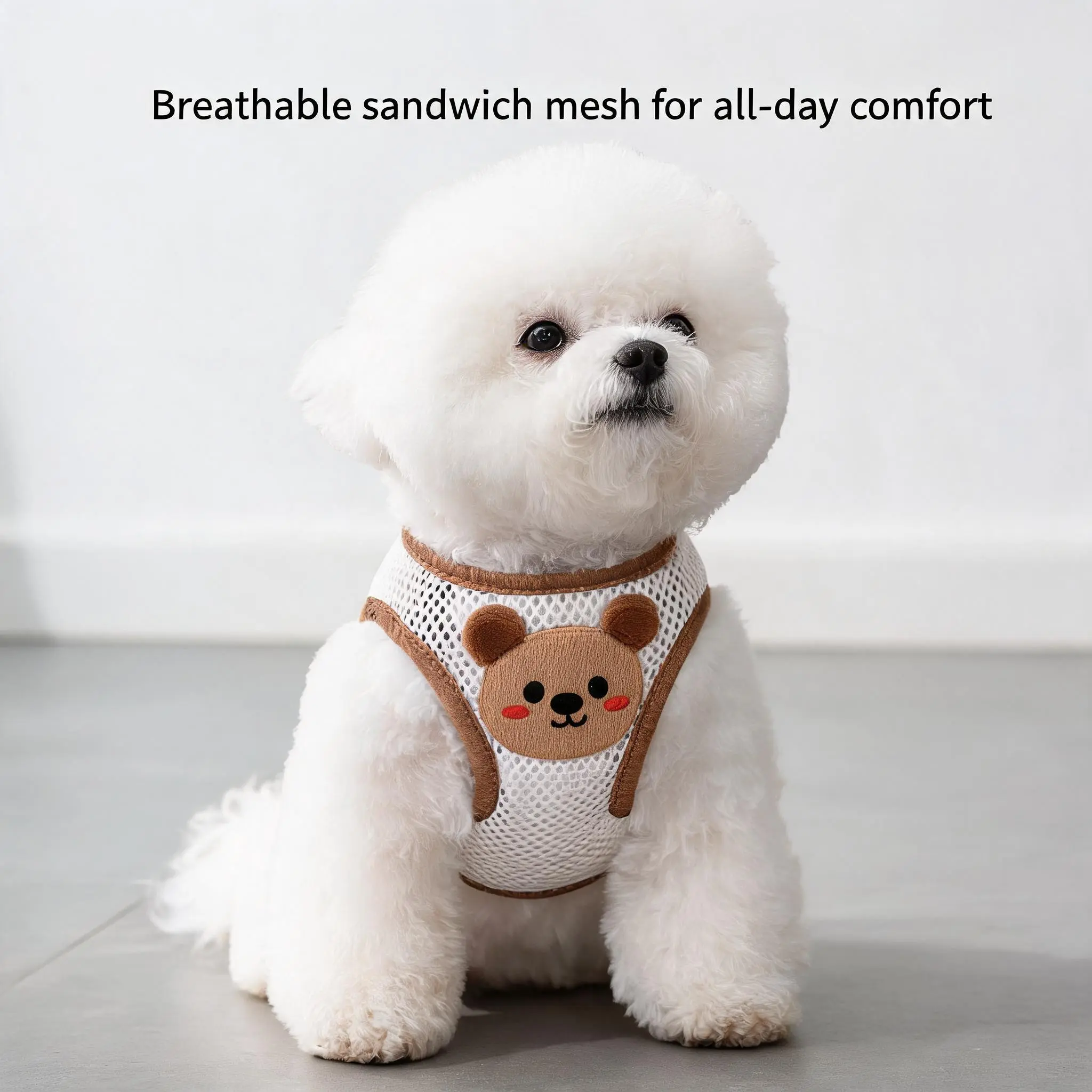 This Panda Harness Keeps My Puppy Cool & Comfy!  Soft Breathable Mesh Step-In Vest for Small Dogs - No Chafing, Just Happy Walks