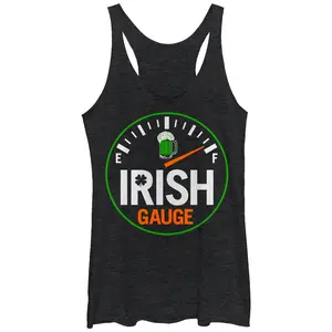 Women's Lost Gods St. Patrick's Day Irish Gauge Racerback Tank Top