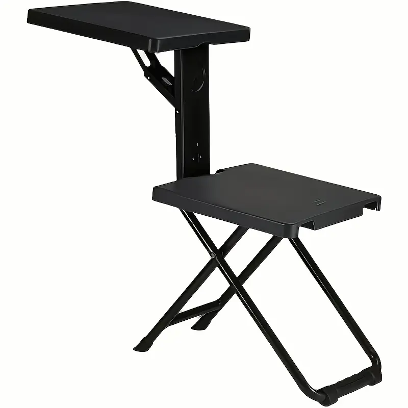 3-in-1 Vintage Iron Foldable Table and Chair Set for Outdoor, Study and Vendor Use - Multifunctional Portable Folding Desk and Writing Chair with Sturdy Legs The Best Gifts for Thanksgiving and Christmas