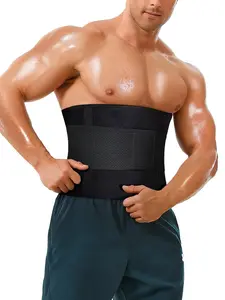 1 piece men's sauna body shaping and abdominal belt, Adjustable Waist Trainer, opening and closing design, multiple compression, 7 waist bones to prevent curling and protect the spine