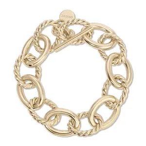 Xl Alternating Twisted Link Toggle Bracelet