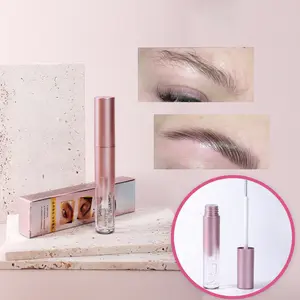 Shaping eyebrow gel, used for lifting and shaping, long-lasting waterproof quick-drying eyebrow gel matte makeup with brush head cosmetic eyebrow makeup tool Pink Clear