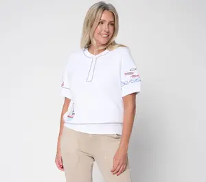 Driftwood Jeans Short Sleeve Henley Top - Going Coastal