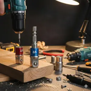 1/4 3/8 1/2 Inch Impact Socket Adapter, Heavy Duty Drill Impact Bit Extension Rod, Quick Change Converter, Alloy Steel Automotive Mechanic Tool, High Speed Nut Driver Adapter Set Accessory