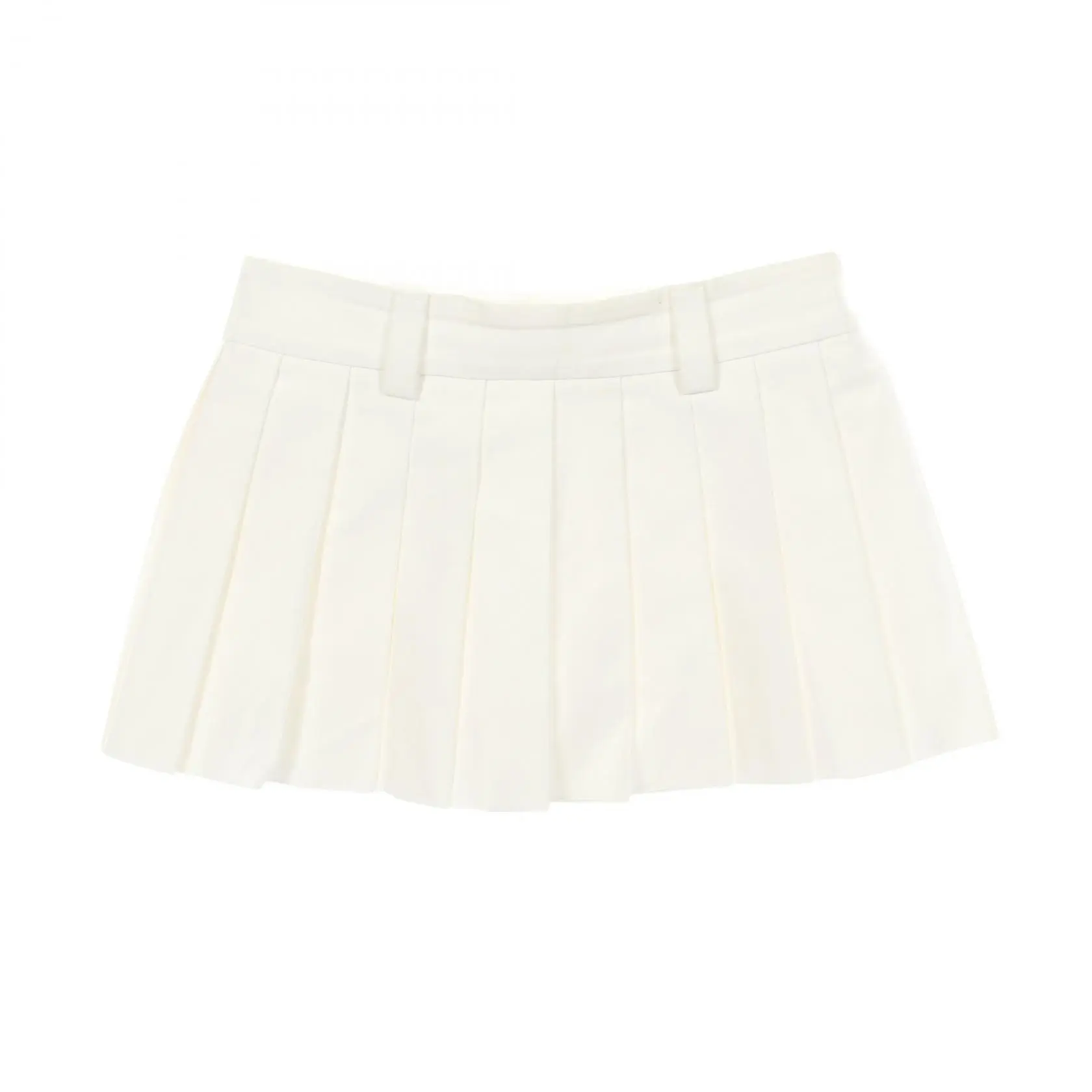 Pre-owned miu miu Cotton Small Leather Goods Pleated Mini Skirt