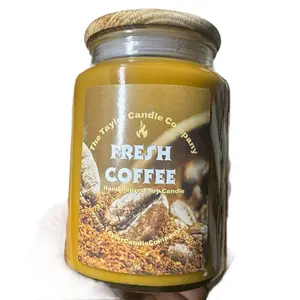 Taylor Candle Company Fresh Coffee Hand Poured Soy Candle - Rich Aroma, Long-Lasting Burn, Perfect for Relaxation