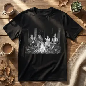 Wizard of Oz Trail Cam T-Shirt, Dorothy Scarecrow Tin Man Lion Movie Tee
