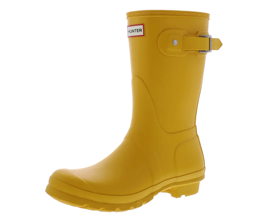 HUNTER Women's Original Short Rain Boots, Waterproof Matte Finish Rubber Wellington Style Footwear