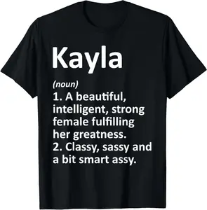 KAYLA Definition Personalized Name Funny Christmas Gift T-Shirt