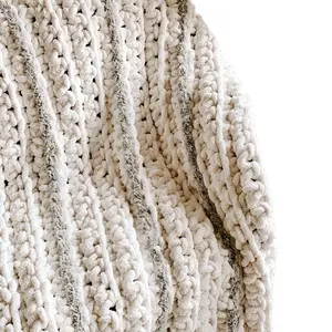 Crochet Blanket - Soft Double Crochet Yarn, Customizable Size & Color, Comfortable Design for All Seasons