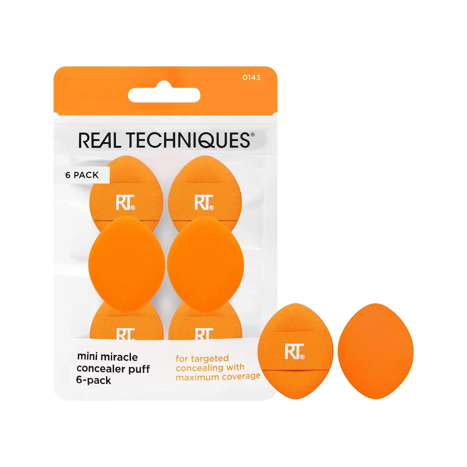 Real Techniques Mini Miracle Concealer Puff 6 Pack, Makeup Puff
