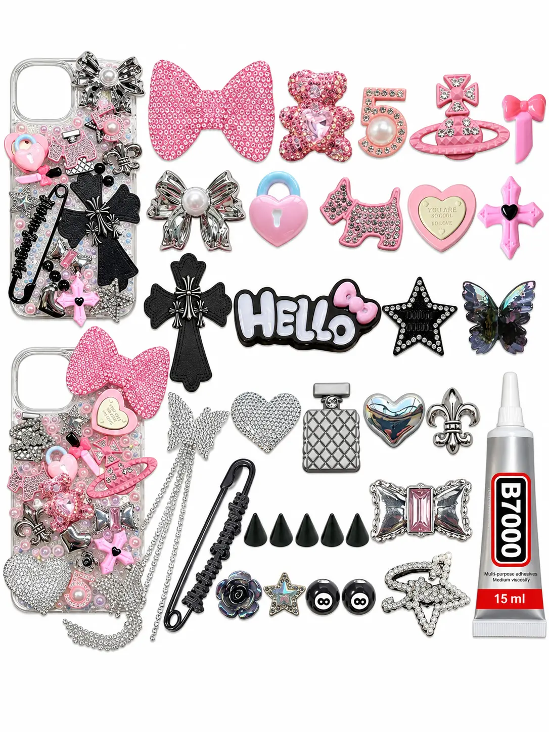 Y2K Junk Phone Case Charms Kit