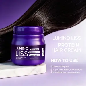 Protein Hair Straightening Cream, Nourishes & Softens for Silky, Smooth Hair